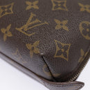 LOUIS VUITTON Monogram Trousse Demi Ronde Cosmetic Pouch M47520 LV Auth 90331-15