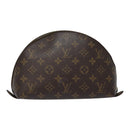 LOUIS VUITTON Monogram Trousse Demi Ronde Cosmetic Pouch M47520 LV Auth 90331-2