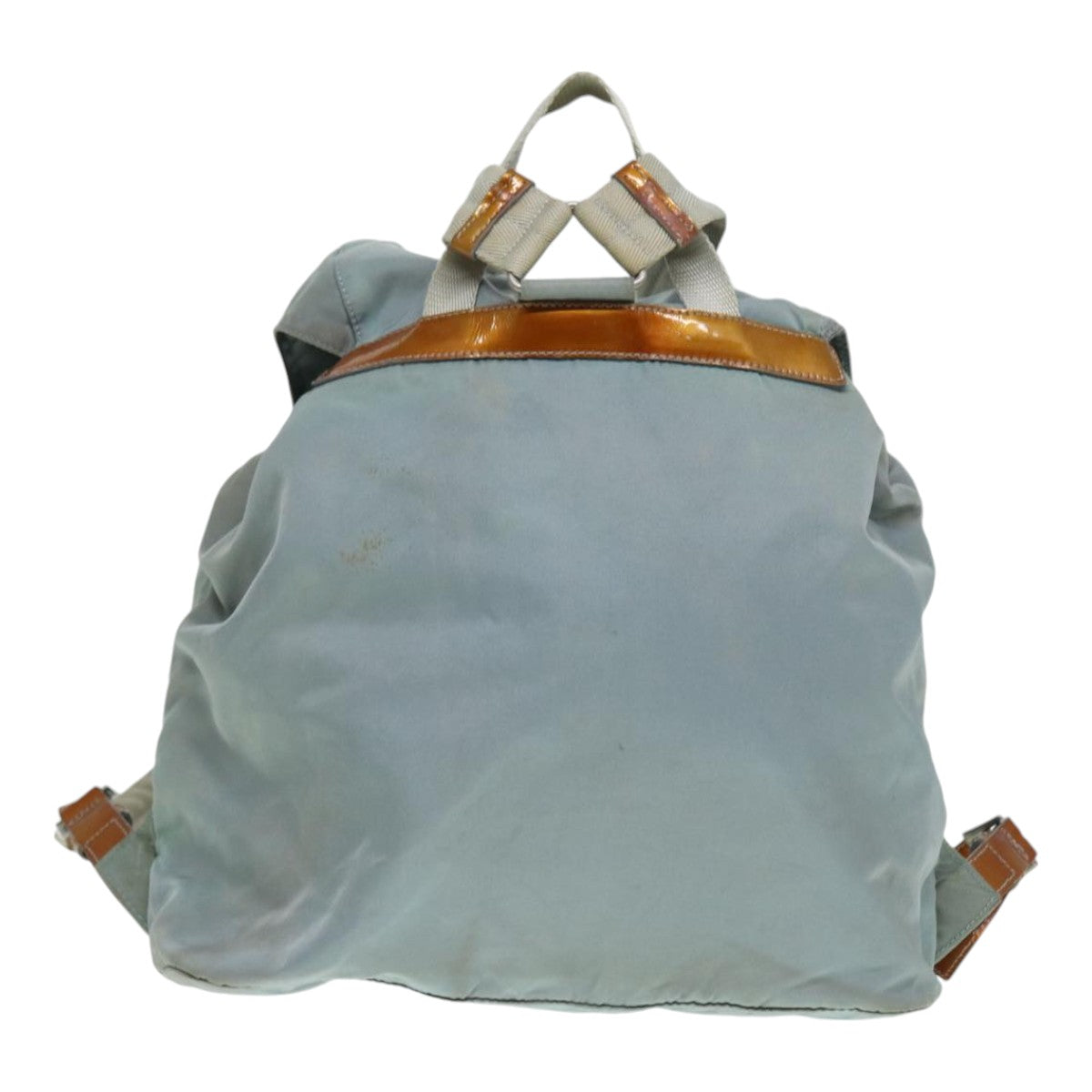 PRADA Backpack Nylon Light Blue Silver Auth 90336 - 0