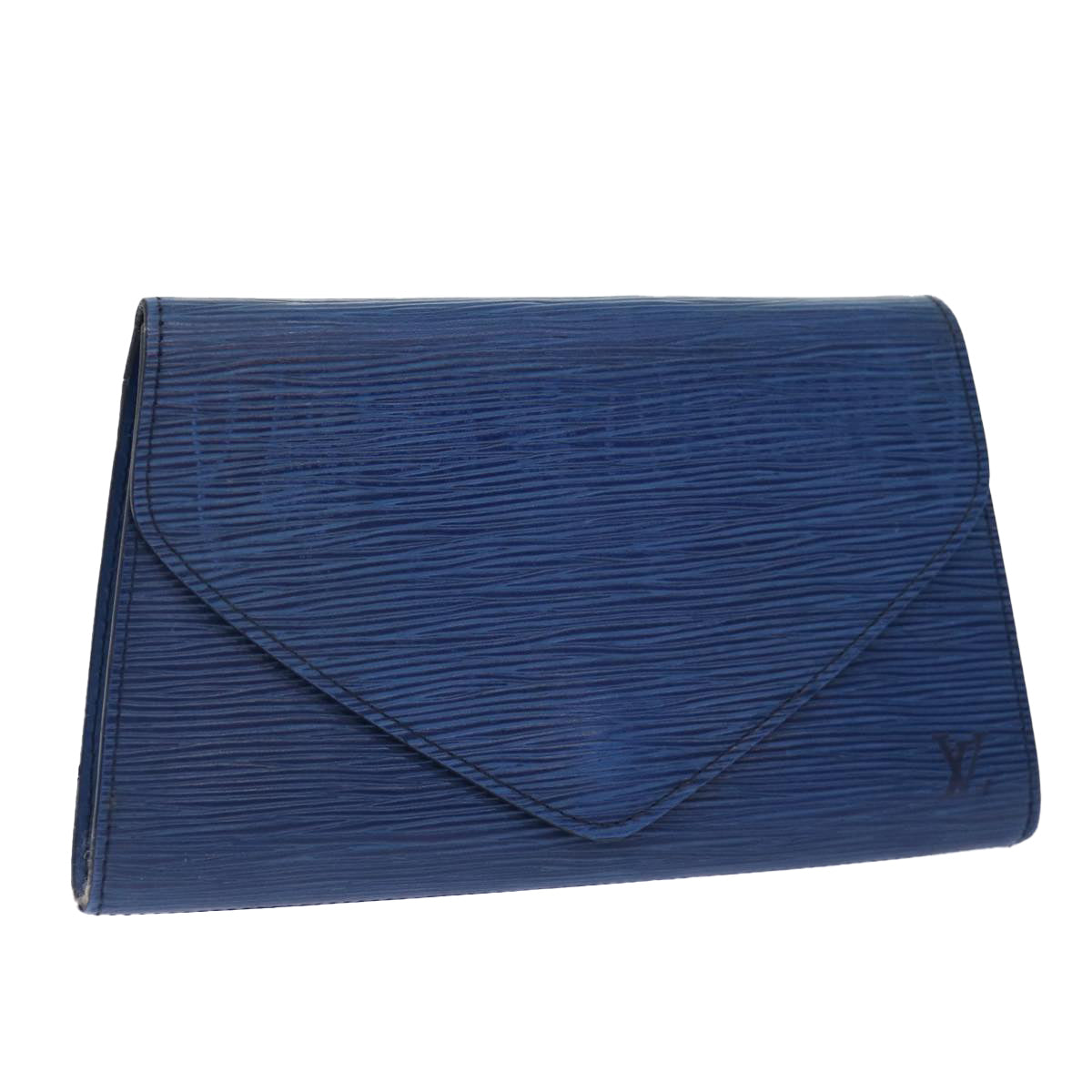 LOUIS VUITTON Epi Art Deco Clutch Bag Blue M52635 LV Auth 90356