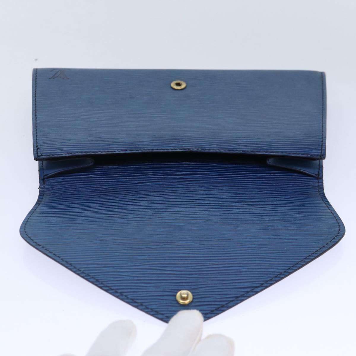 LOUIS VUITTON Epi Art Deco Clutch Bag Blue M52635 LV Auth 90356