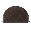 LOUIS VUITTON Monogram Trousse Demi Ronde Cosmetic Pouch M47520 LV Auth 90360-13