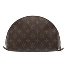 LOUIS VUITTON Monogram Trousse Demi Ronde Cosmetic Pouch M47520 LV Auth 90360-2