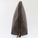 LOUIS VUITTON Monogram Trousse Demi Ronde Cosmetic Pouch M47520 LV Auth 90360-4