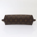 LOUIS VUITTON Monogram Trousse Demi Ronde Cosmetic Pouch M47520 LV Auth 90360-6