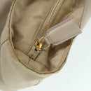 PRADA Hand Bag Nylon Beige Gold Auth 90379-10