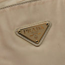 PRADA Hand Bag Nylon Beige Gold Auth 90379-17