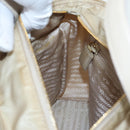 PRADA Hand Bag Nylon Beige Gold Auth 90379-20