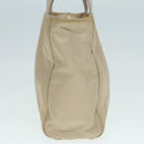 PRADA Hand Bag Nylon Beige Gold Auth 90379-4