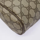 GUCCI GG Supreme Web Sherry Line Clutch Bag PVC Beige Rot 89 01 012 Auth 90398-15