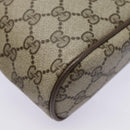 GUCCI GG Supreme Web Sherry Line Clutch Bag PVC Beige Red 89 01 012 Auth 90398-16