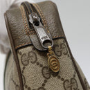 GUCCI GG Supreme Web Sherry Line Clutch Bag PVC Beige Red 89 01 012 Auth 90398-8