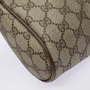 GUCCI GG Supreme Web Sherry Line Clutch Bag PVC Beige Red 89 01 012 Auth 90398-7