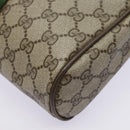 GUCCI GG Supreme Web Sherry Line Clutch Bag PVC Beige Red 89 01 012 Auth 90398-14