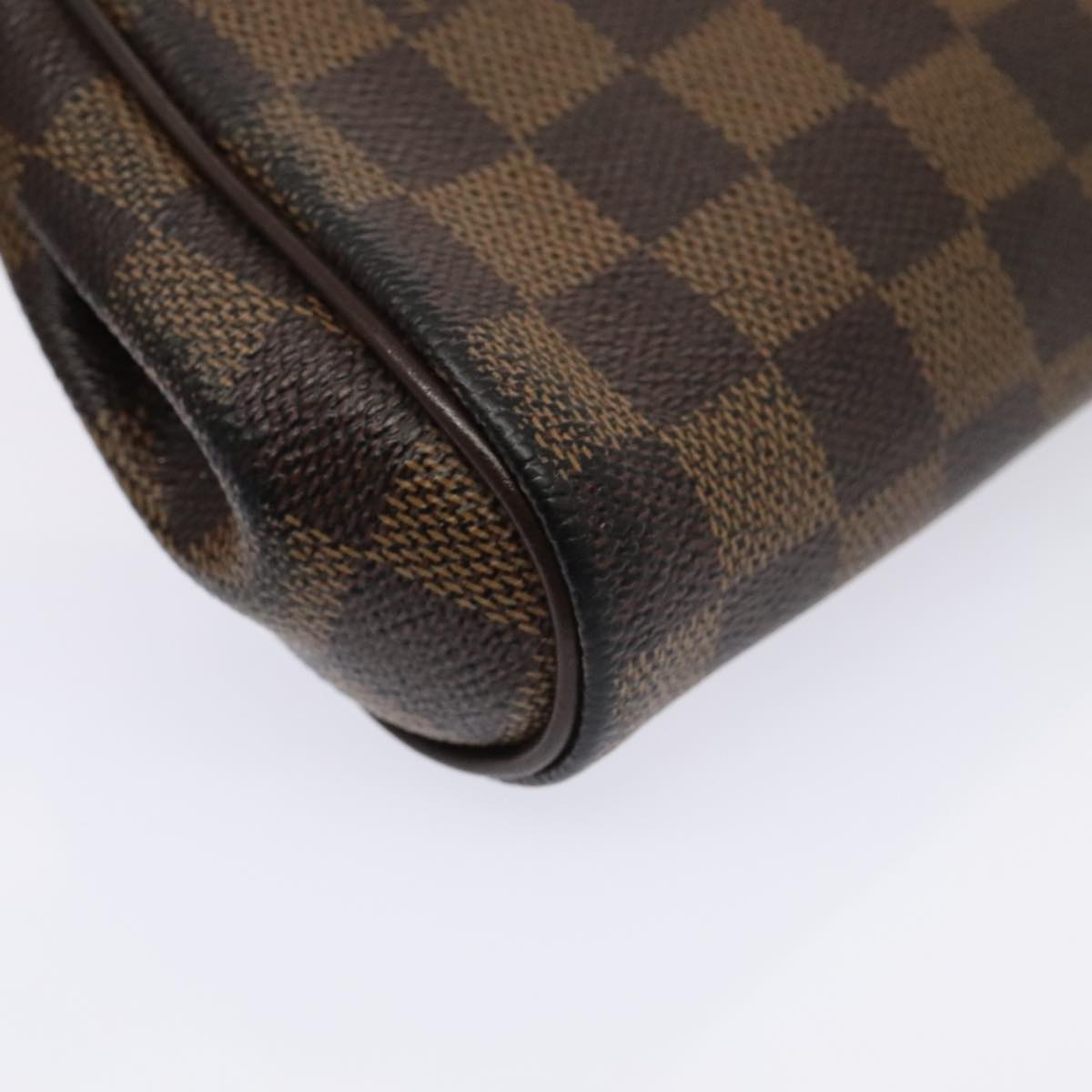 LOUIS VUITTON Damier Ebene Eva Shoulder Bag 2way N55213 LV Auth 90415