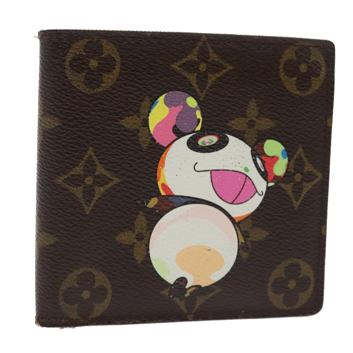 LOUIS VUITTON Monogram Panda Portefeuille Marco Wallet M61666 LV Auth 90423