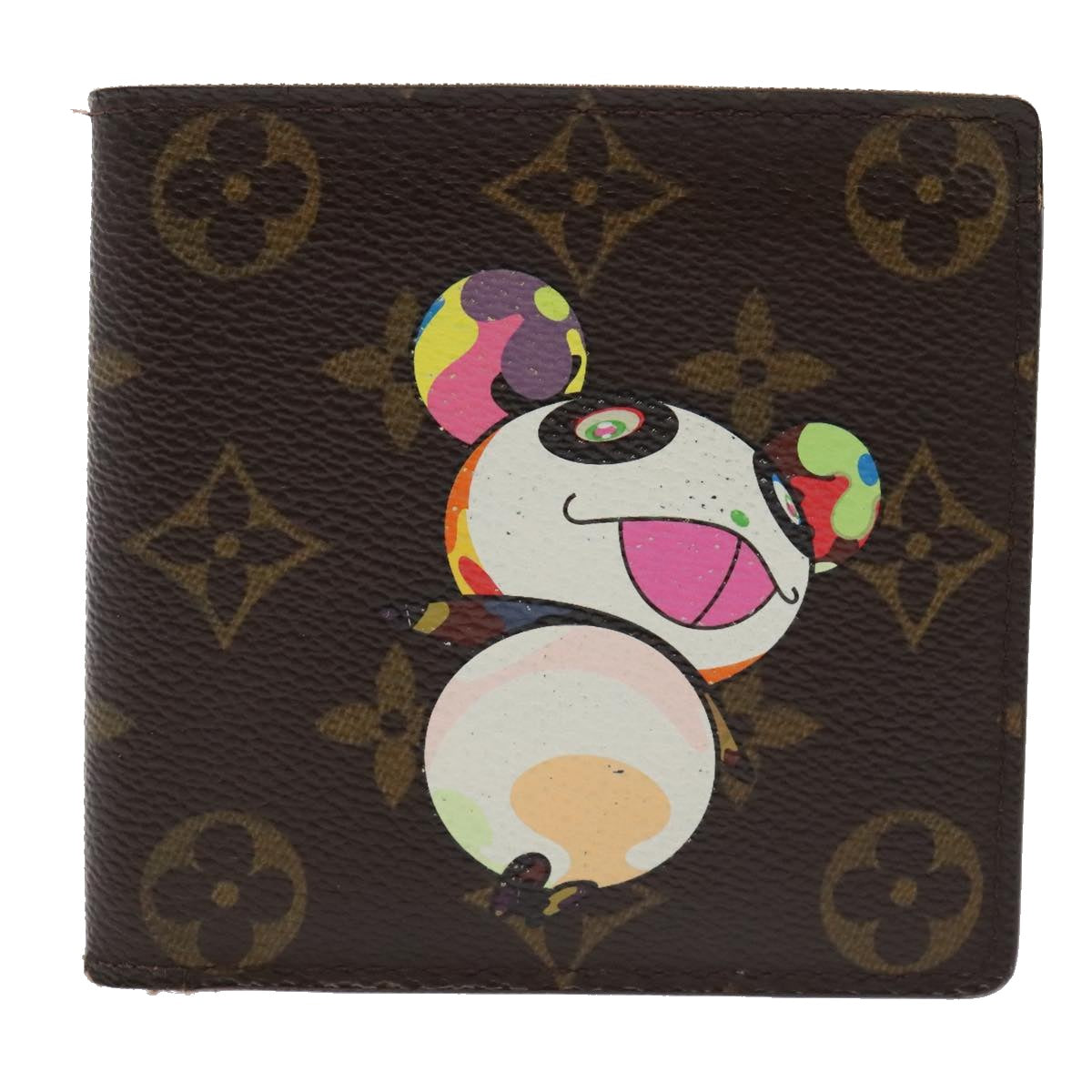 LOUIS VUITTON Monogram Panda Portefeuille Marco Wallet M61666 LV Auth 90423