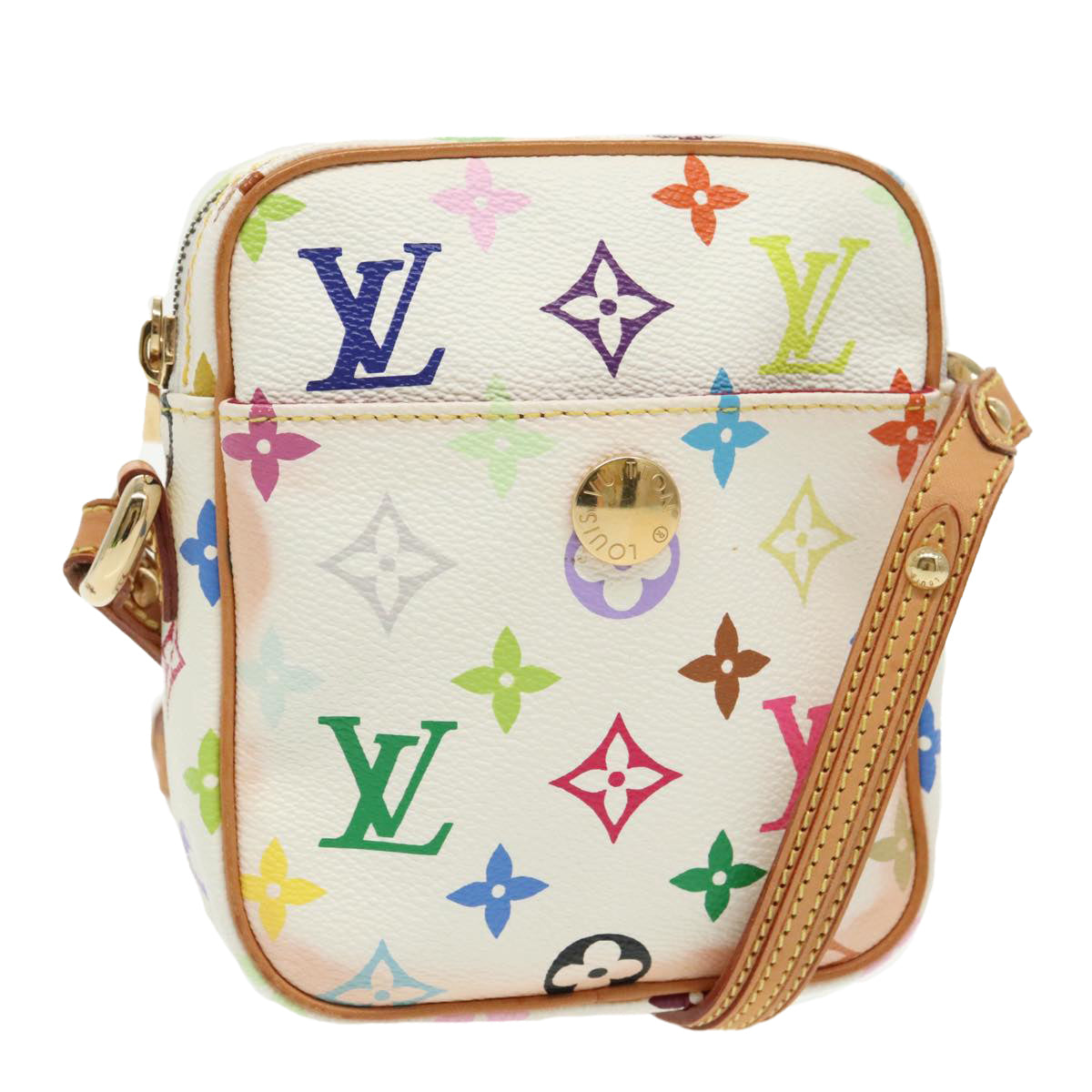 LOUIS VUITTON Monogram Multicolor lift Shoulder Bag White M40055 LV Auth 90440