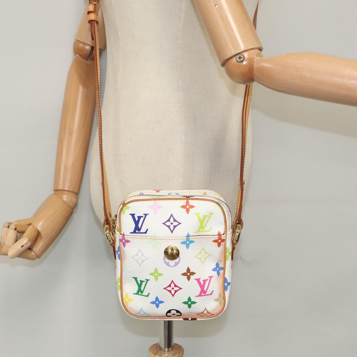 LOUIS VUITTON Monogram Multicolor lift Shoulder Bag White M40055 LV Auth 90440