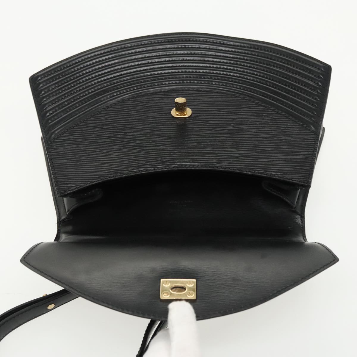 LOUIS VUITTON Epi Tilsitt Shoulder Bag Black M52482 LV Auth 90444