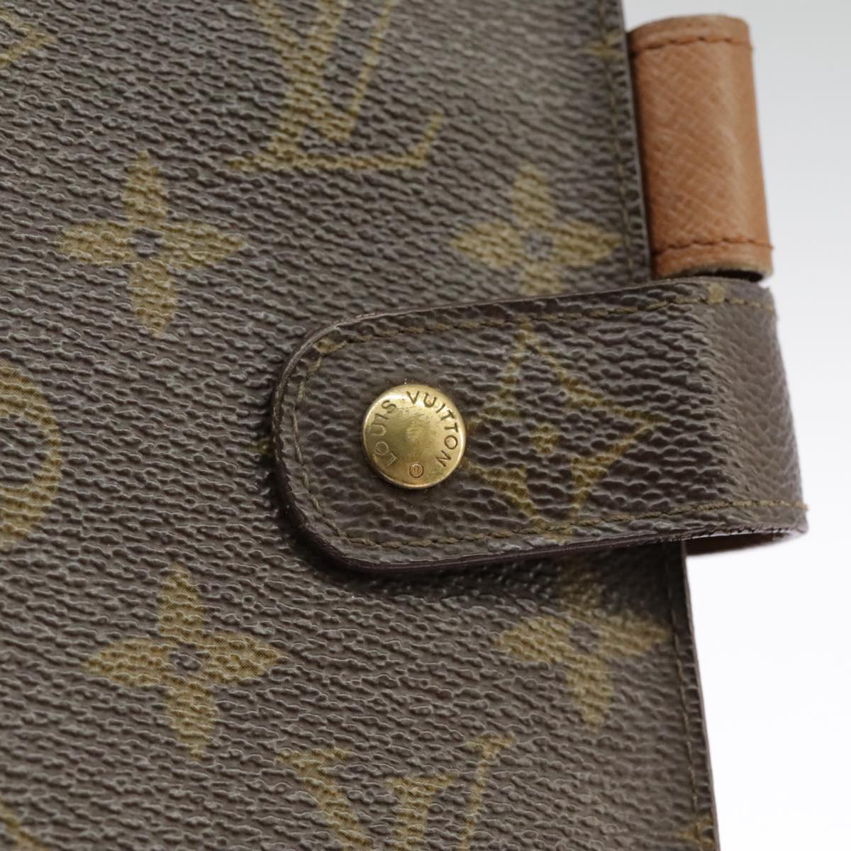 LOUIS VUITTON Monogram Agenda MM Day Planner Cover R20105 LV Auth 90459