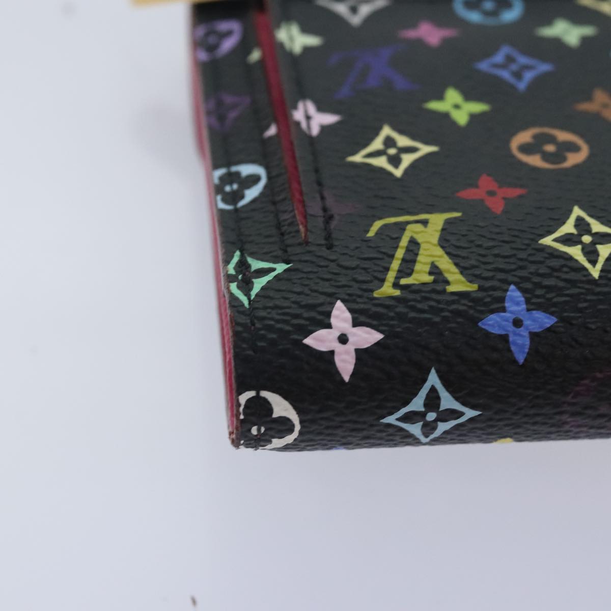 LOUIS VUITTON Multicolor Portefeuille Koala Wallet Black M58087 LV Auth 90462A