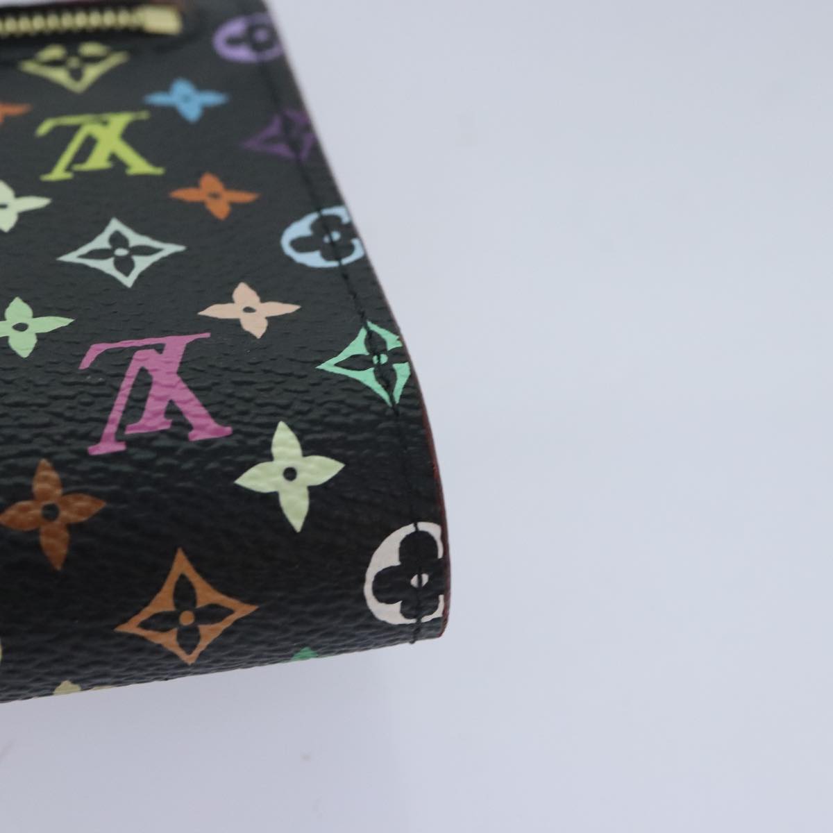 LOUIS VUITTON Multicolor Portefeuille Koala Wallet Black M58087 LV Auth 90462A