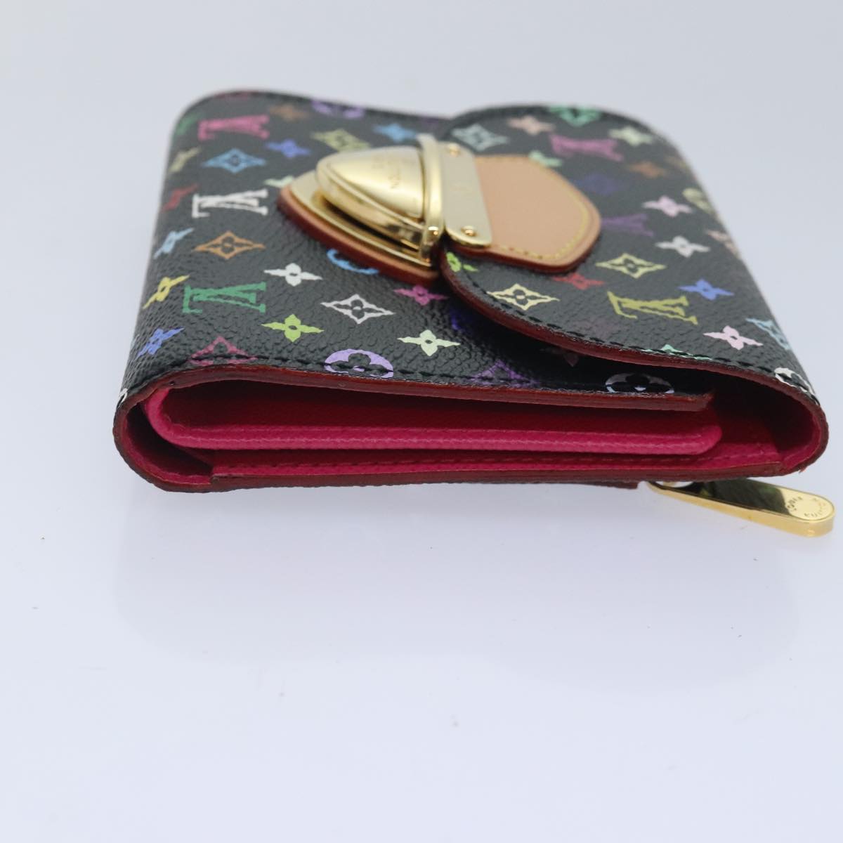 LOUIS VUITTON Multicolor Portefeuille Koala Wallet Black M58087 LV Auth 90462A