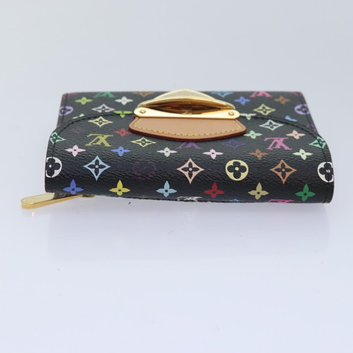 LOUIS VUITTON Multicolor Portefeuille Koala Wallet Black M58087 LV Auth 90462A