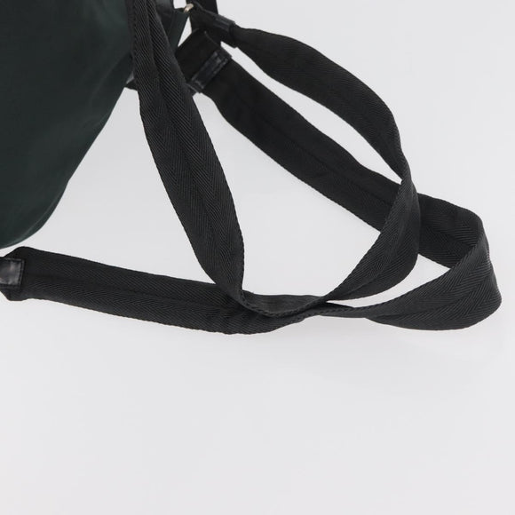 PRADA Backpack Nylon Khaki Silver Auth 90473