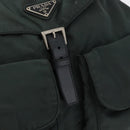PRADA Backpack Nylon Khaki Silver Auth 90473-9