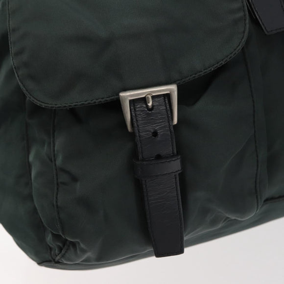 PRADA Rucksack Nylon Khaki Silber Auth 90473