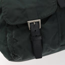 PRADA Backpack Nylon Khaki Silver Auth 90473-24