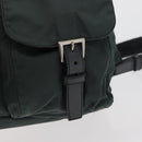 PRADA Backpack Nylon Khaki Silver Auth 90473-10