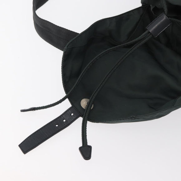 PRADA Backpack Nylon Khaki Silver Auth 90473