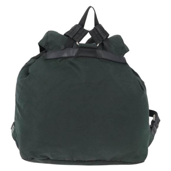 PRADA Rucksack Nylon Khaki Silber Auth 90473