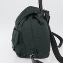PRADA Backpack Nylon Khaki Silver Auth 90473-3