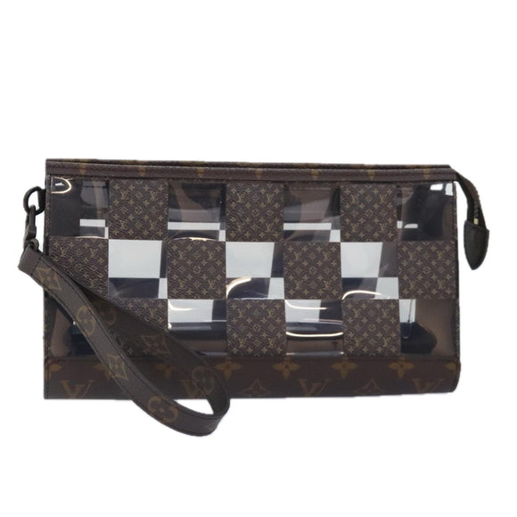 LOUIS VUITTON Monogram Chess Stand Pouch M81588 LV Auth 90498SM