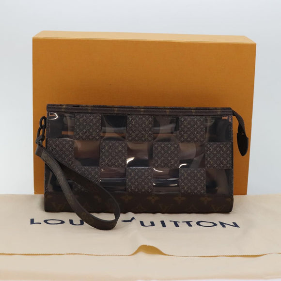 LOUIS VUITTON Monogram Chess Stand Pouch M81588 LV Auth 90498SM