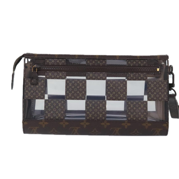 LOUIS VUITTON Monogram Chess Stand Pouch M81588 LV Auth 90498SM