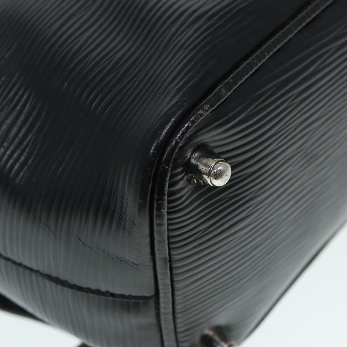 FENDI Backpack Leather Black Auth 90504