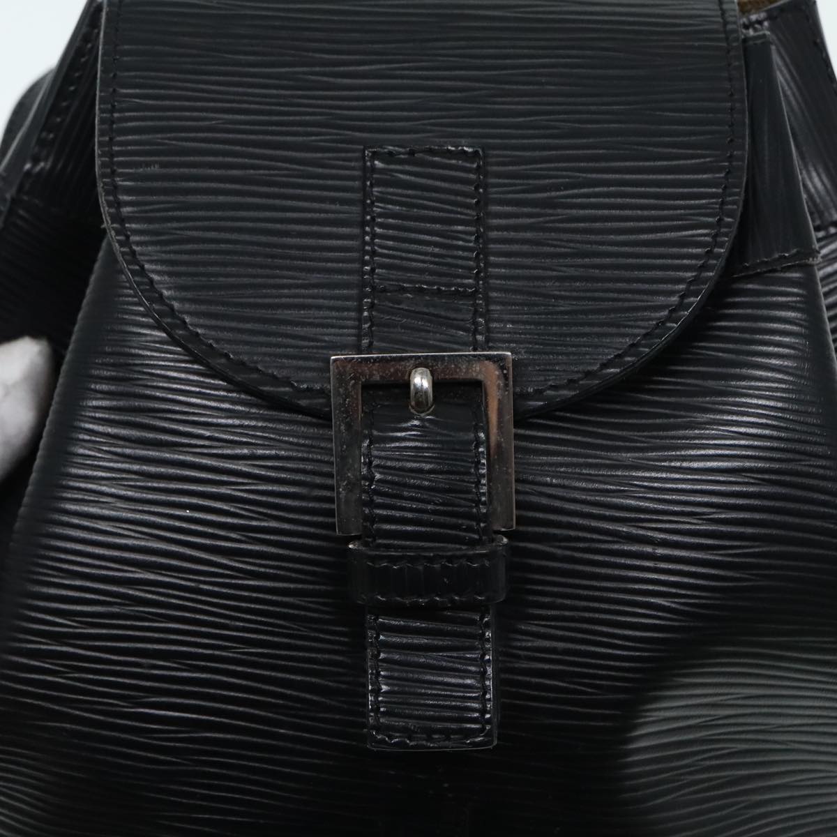 FENDI Backpack Leather Black Auth 90504