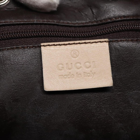 GUCCI GG Canvas Tote Bag Beige Silver 002 1053 Auth 90509