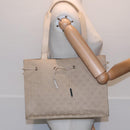 GUCCI GG Canvas Tote Bag Beige Silver 002 1053 Auth 90509-21