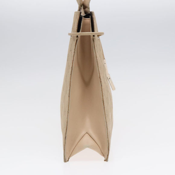 GUCCI GG Canvas Tote Bag Beige Silver 002 1053 Auth 90509