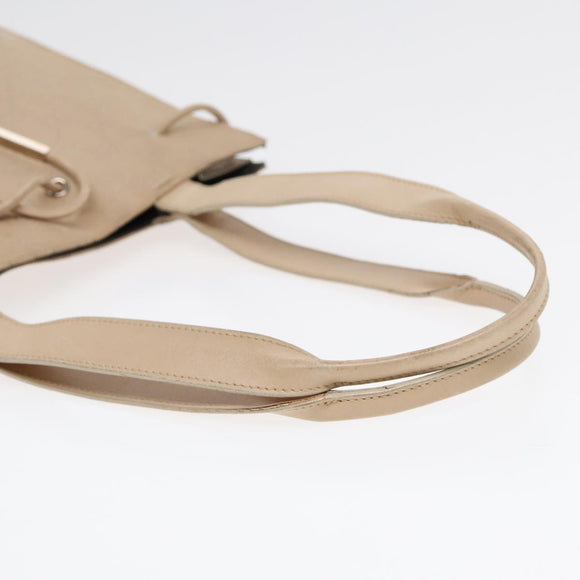 GUCCI GG Canvas Tote Bag Beige Silver 002 1053 Auth 90509