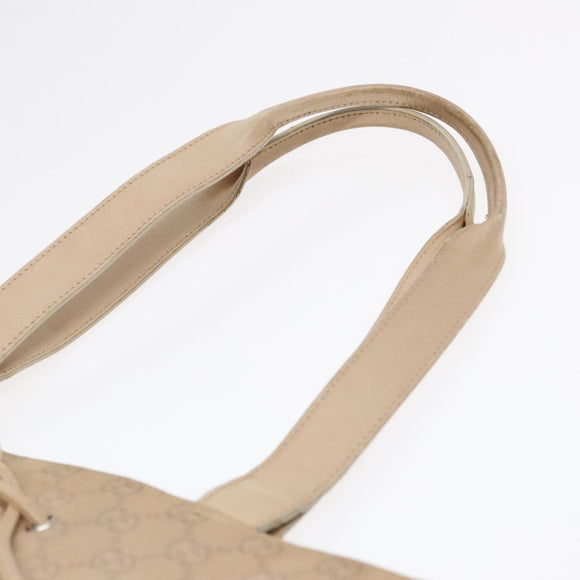 GUCCI GG Canvas Tote Bag Beige Silver 002 1053 Auth 90509