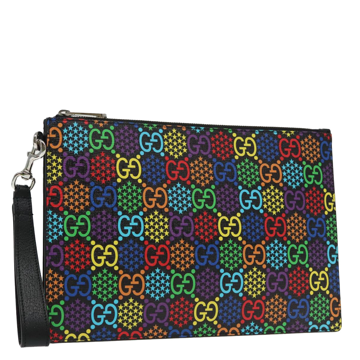 GUCCI GG Psychedelic Clutch Bag Multicolor 601087 Auth 90515