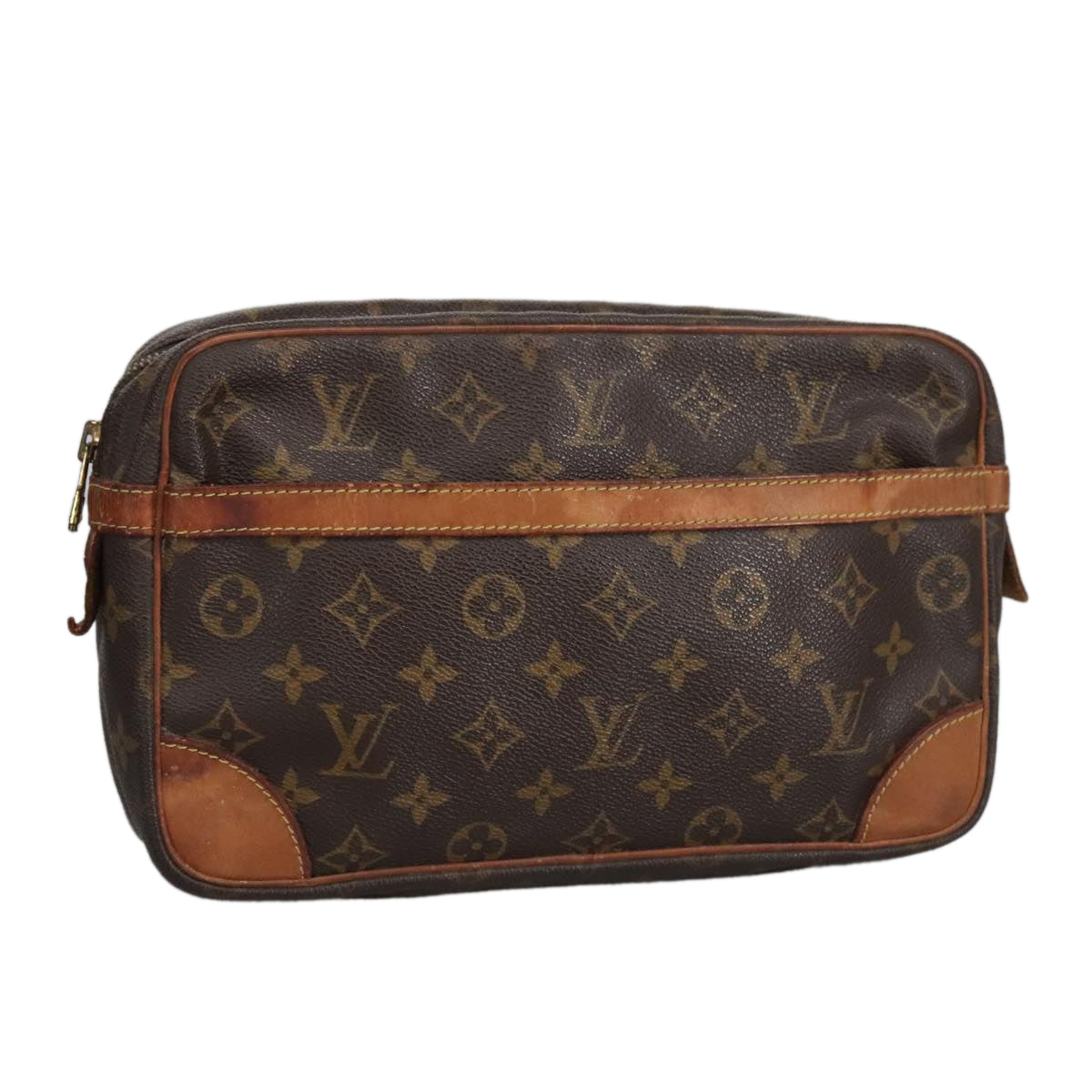 LOUIS VUITTON Monogram Compiegne 28 Clutch Bag M51845 LV Auth 90518