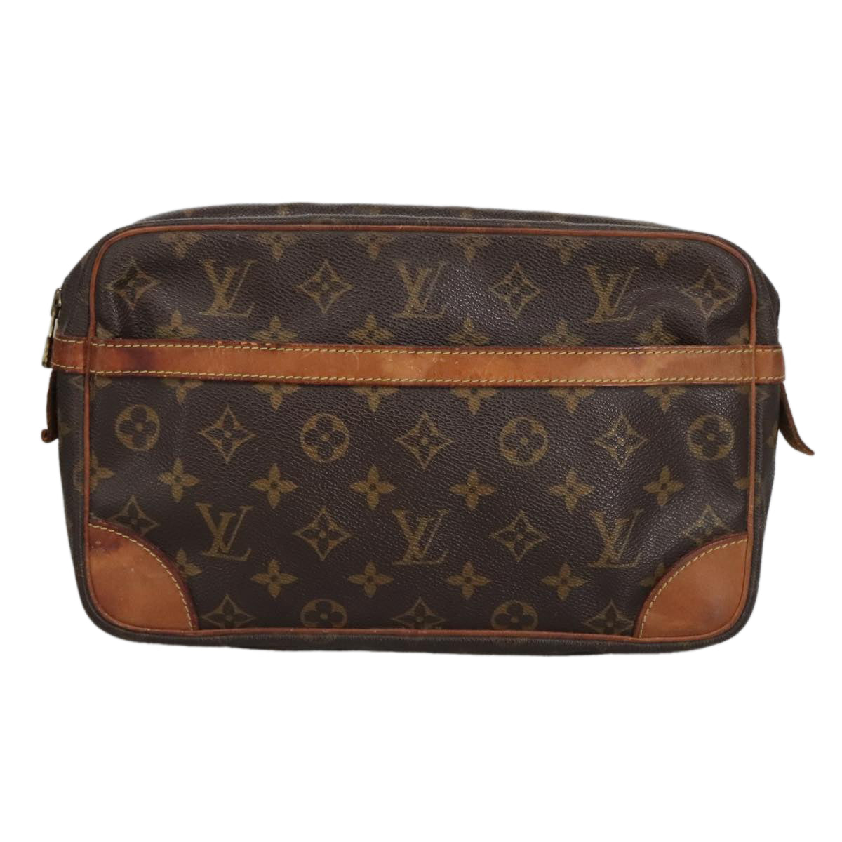 LOUIS VUITTON Monogram Compiegne 28 Clutch Bag M51845 LV Auth 90518